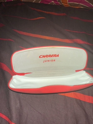 Carrera Junior glasses case used, red