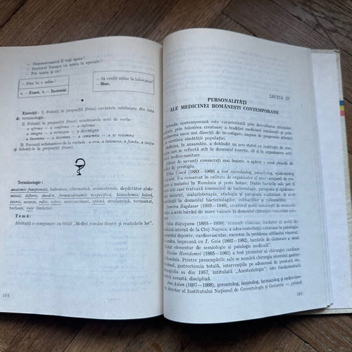 Romanian language manual for foreign medical students used