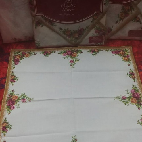 Royal Albert Old Country Roses dining napkins set of 12 new