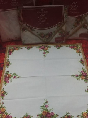 Royal Albert Old Country Roses dining napkins set of 12 new