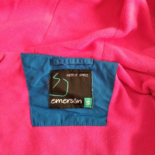 Emerson women's jacket like new with fleece lining, blue and pink