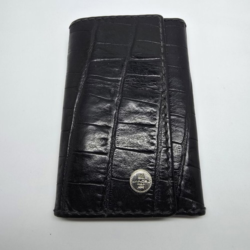 Lancel leather key holder used, black
