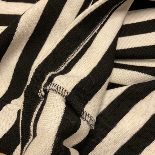 C&A Sleeveless Black and White Striped Dress New, Size L