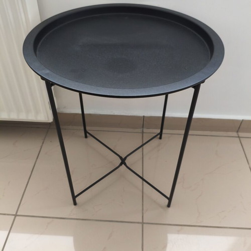 IKEA GLADOM metal side table like new with removable tray