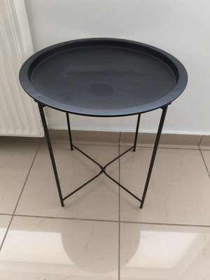 IKEA GLADOM metal side table like new with removable tray