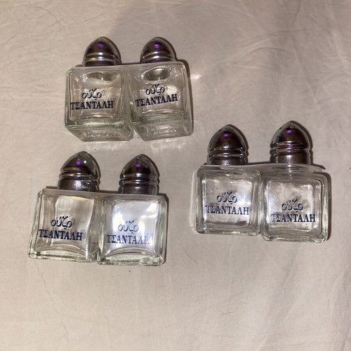 Vintage Ouzo Tsantali Salt and Pepper Sets, 3 pieces, like new
