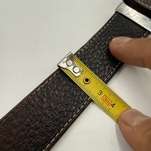 Bvlgari leather belt small size used, dark brown, 95 cm
