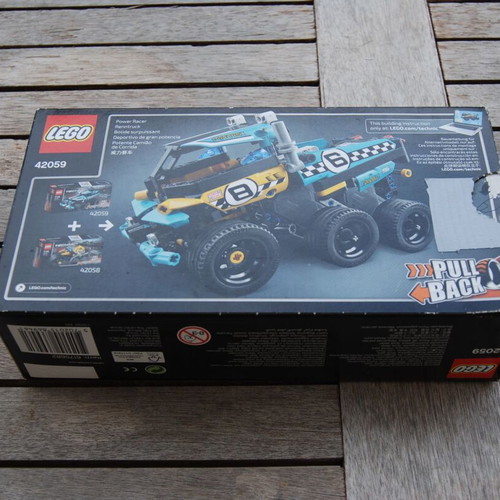 Lego Technic 42059 stunt truck used with pull back mechanism