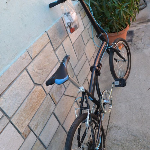 DHS Folding Bike folding bicycle new, 20" black, 6 speeds