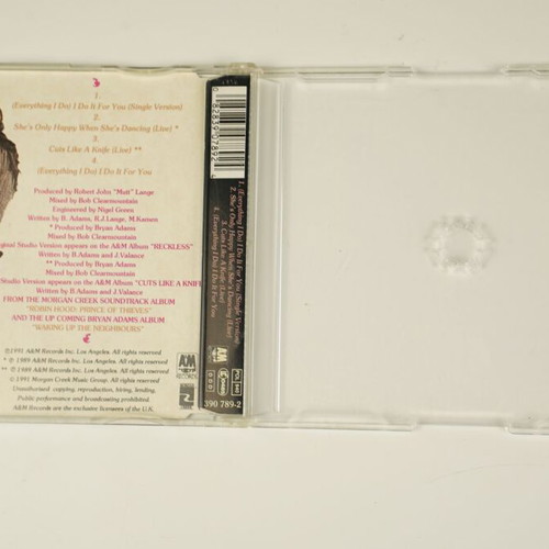 Bryan Adams (Everything I Do) I Do It for You CD Single