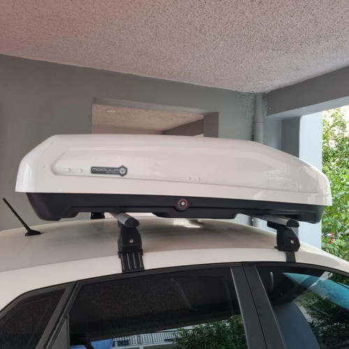 Modula Evo Car Roof Box used, 430 lt capacity, white matte