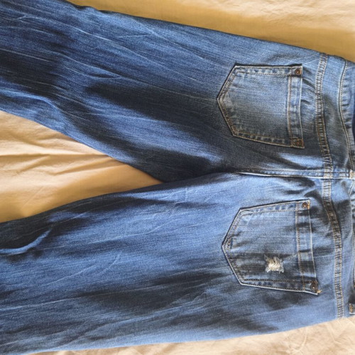 Jayden women's distressed jeans, small, medium wash, straight/slim fit