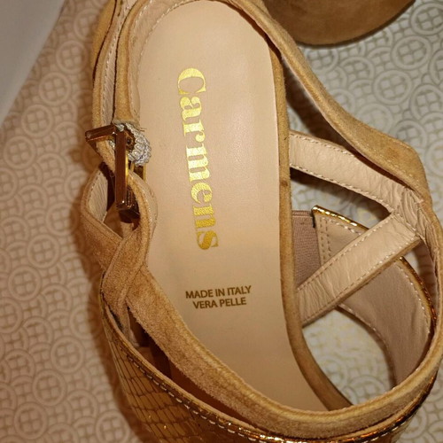 Carmens women's sandals new, size 38, brown multicolor