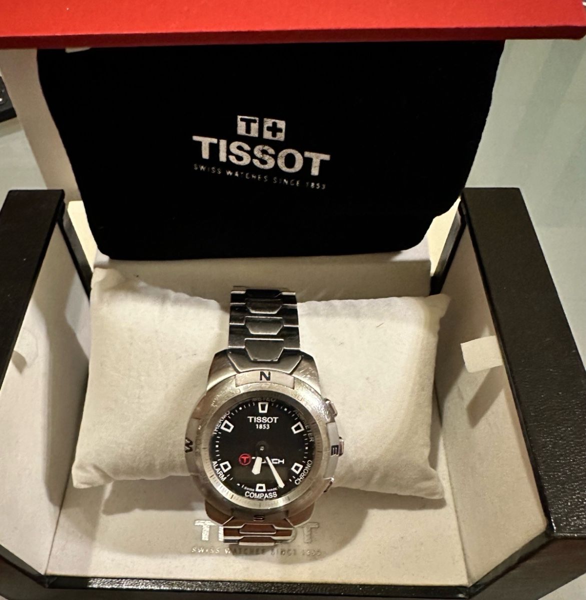 TISSOT T-TOUCH Z253/353 不動品　値下 Tissot T-Touch Titanium Z253/353 Blue Dial Men's 41mm Touch Screen