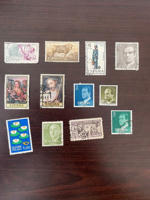 Γραμματόσημα Ισπανία μεταχειρισμένα, πακέτο 12 τεμαχίων, συλλεκτικά