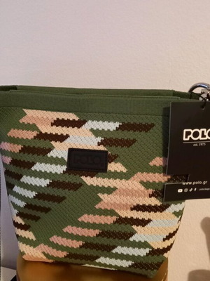 Polo υφασμάτινη τσάντα χιαστί καινούργια, πολύχρωμη