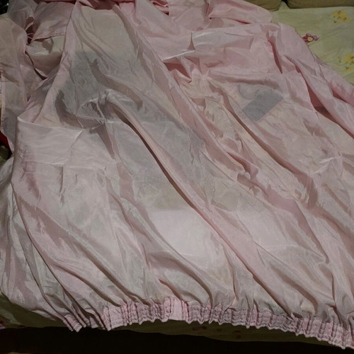 Curtain pink color like new, width 2.45 m length 2.37 m