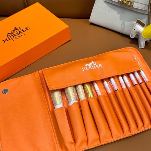 Makeup Brush Set Hermes 12 Pieces New