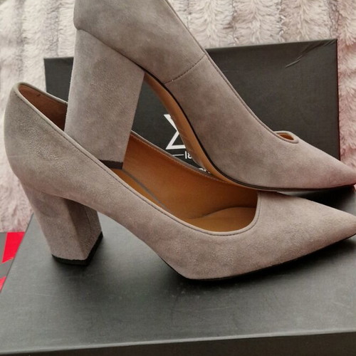 Kalogirou leather pumps, grey, size 39.5-40