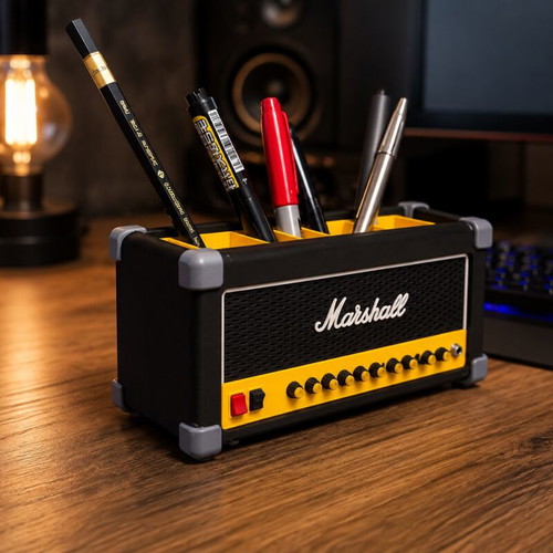 Marshall Style Pencil Holder 3D Printed Desk Organizer
