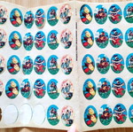 Rekos Easter stickers used, 1970s