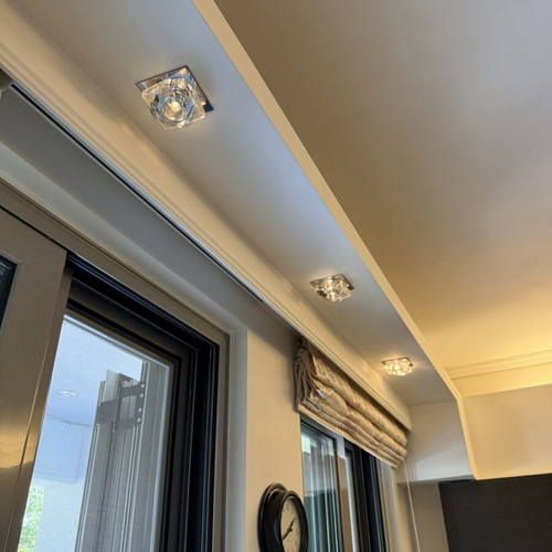 Set of 3 Recessed Crystal Ceiling Spotlights used