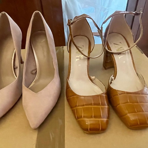 Zara and Stradivarius branded high heels size 37 like new, 2 pairs
