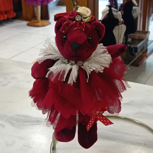 Plush bear keychain new