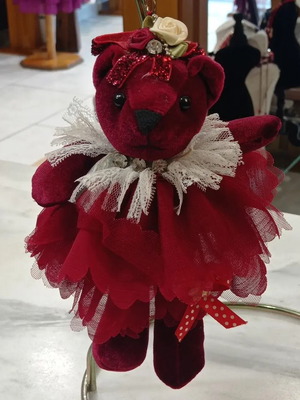 Plush bear keychain new