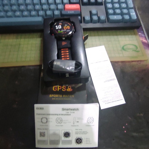 Smartwatch with GPS and call function, new, metal case