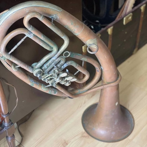 Saxhorn brass musical instrument used, old