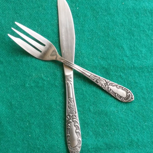 Cutlery set vintage stainless steel 12 pieces for fruit and dessert, like new