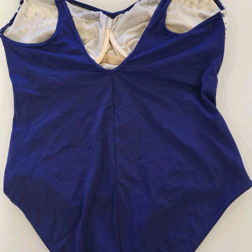 Red Point Leopard One-Piece Swimsuit like new with embroidery