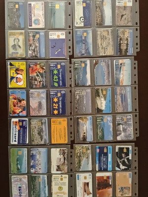 Phone cards used, pack of 360 different with sleeves