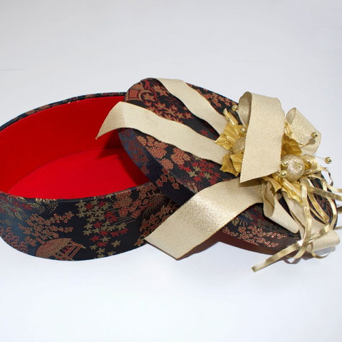 Silk fabric luxury box like new for gift or storage