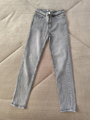 Τζιν Pink Woman skinny σαν καινούργιο, γκρι, μέγεθος M