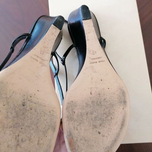 Ninalilou Italian leather sandals with satin bow and zircon stones like new