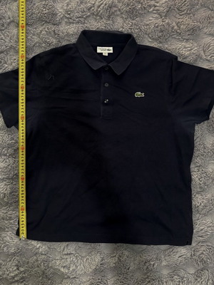 Lacoste ανδρική πόλο μπλούζα μέγεθος M μεταχειρισμένη, μαύρη βαμβακερή