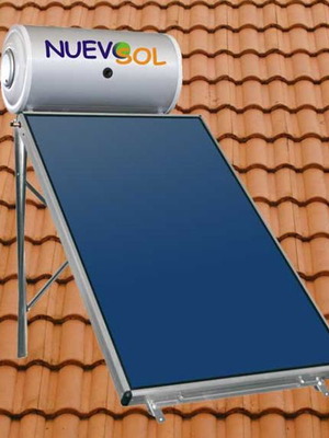 NuevoSol solar water heater 150L with 2.5m² solar panel