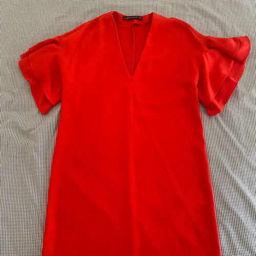 Zara red mini dress used, size S