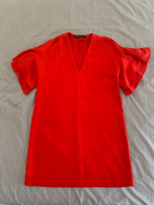 Zara red mini dress used, size S