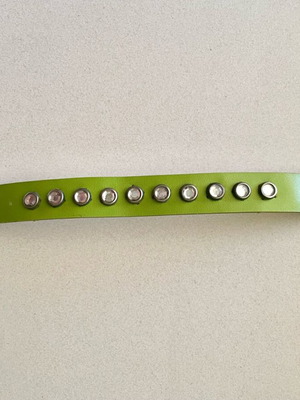 Bracelet wristband used green with rhinestones