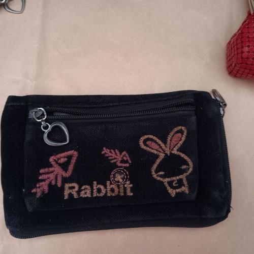 Wallets used, small, multicolored, with non-working zippers