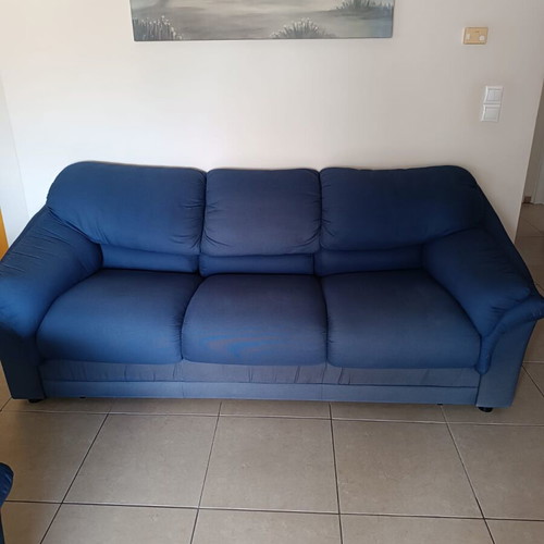 Sofa set with bed used, three-seater and two-seater
