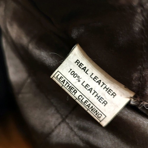 Leather jacket dark brown used, size L