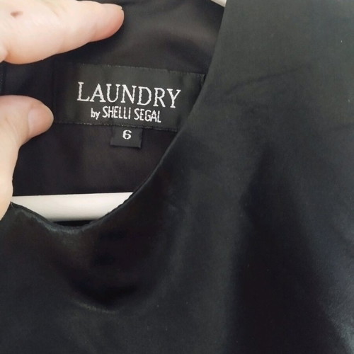 Laundry cocktail satin dress like new, black, size XS