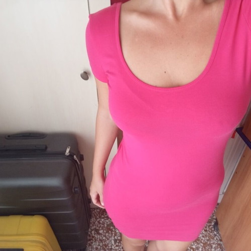 Pink mini dress