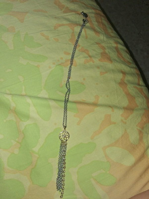 Lady Remington bicolor long women's necklace with mandala design