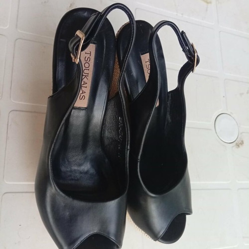 La Bottine Souriante Paris platform shoes, size 41, blue
