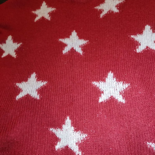 Superdry wool Christmas sweater used, red, size M
